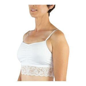 Everviolet Women's Plus Sz Bra 2X Astrid Jersey Comfort with Lace White A619891